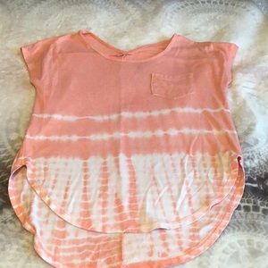 Light pink and white tie dye shirt